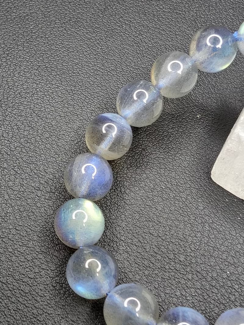 【訂製品】彩光 灰月光石 拉長石 手串 手鍊 天然水晶 7-9mm