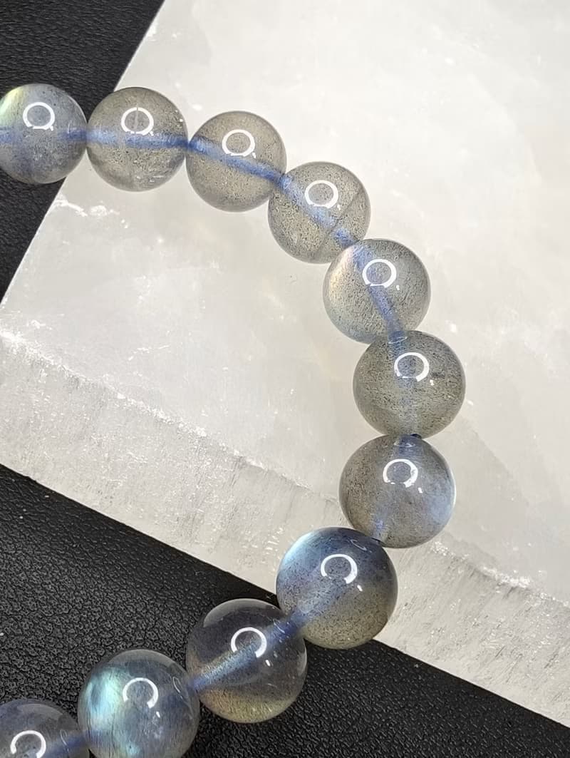 【訂製品】彩光 灰月光石 拉長石 手串 手鍊 天然水晶 7-9mm