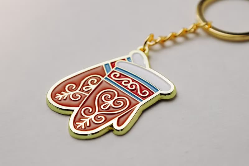 雅库特西伯利亚手套钥匙扣 搪瓷冬日饰品