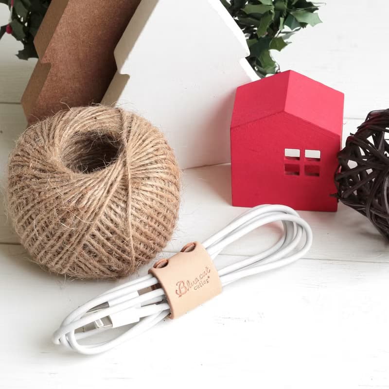 【聖誕禮物 交換禮物】Xmas Tinny 真皮革集線器 麋鹿4入