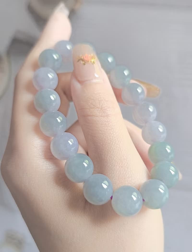 招財•貴人•圓滿|春彩大卡珠|緬甸A貨翡翠手串珠串