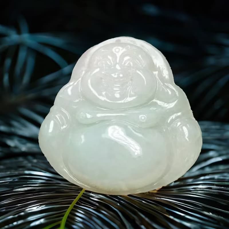 淡綠翡翠彌勒佛 | 天然緬甸玉A貨翡翠 | 送禮