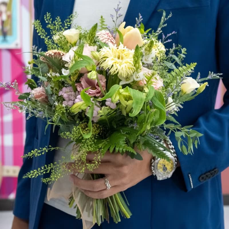 自然風鮮花束 新娘捧花/ 花束 / 可自取  (圖片僅供參考依照需求)