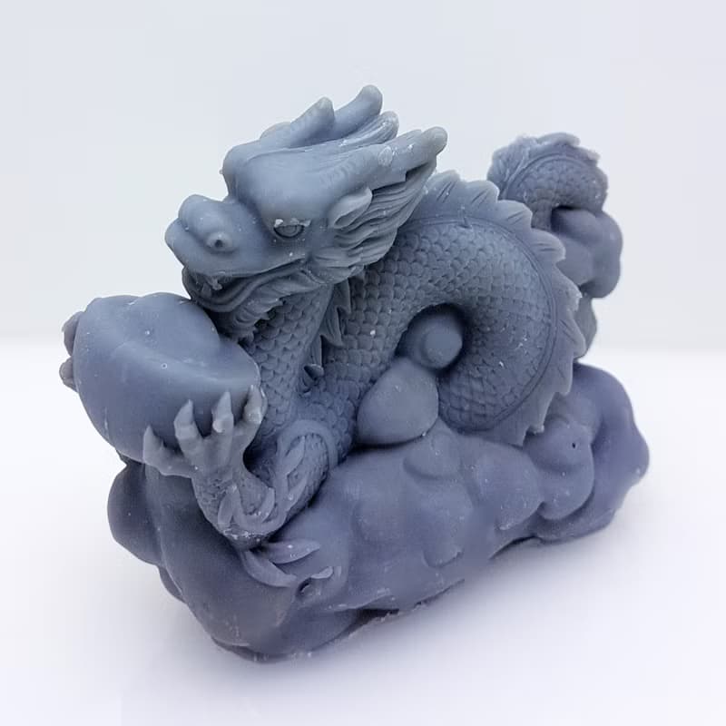 純天然精油手工皂 - 3D 黱雲發財龍 立體造型皂 備長炭冷製皂