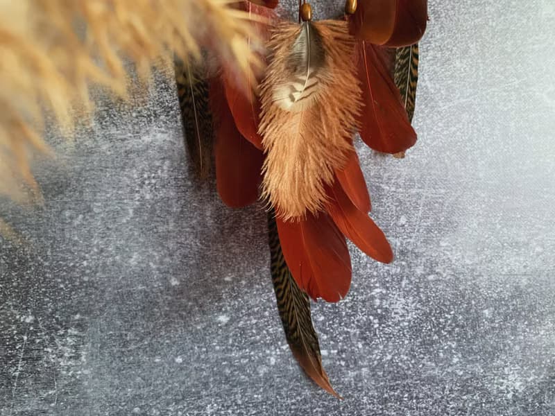 Large Natural Handmade Dreamcatcher  Brown Green  เครื่องดักฝันขนาดใหญ่