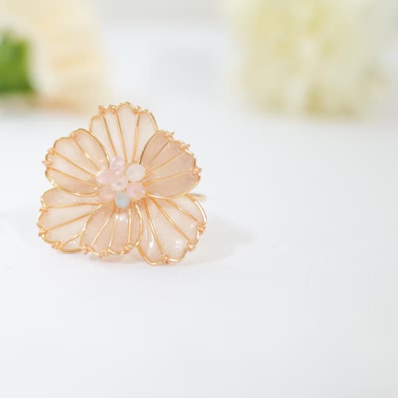 華麗花影樹脂耳環