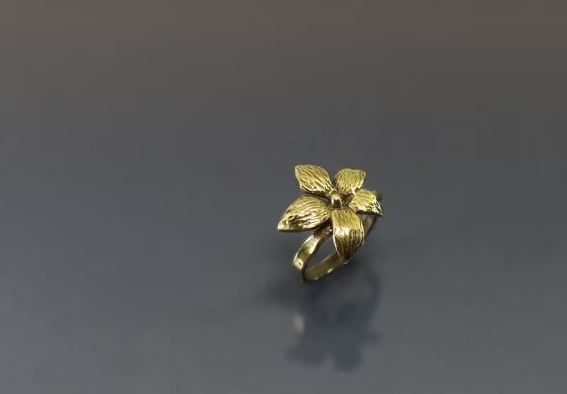 花系列-花瓣設計黃銅戒