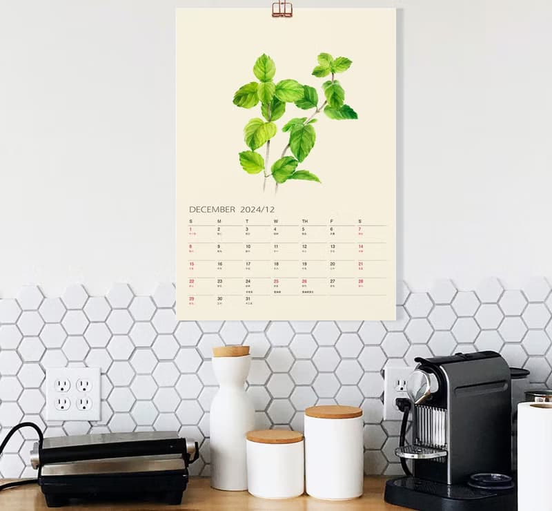 Herbal Tea 2025 2026月曆 掛曆 給植物愛好者的新年禮物 5