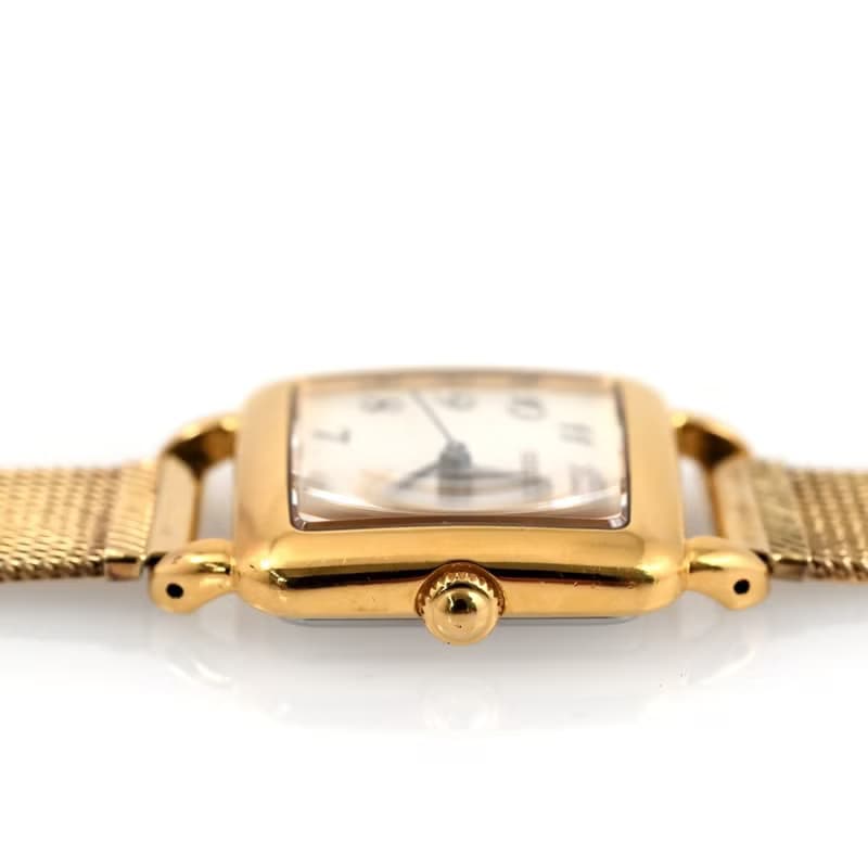SEIKO NOIE 女性用腕時計 クォーツ 1F21-5020 22mm Gold Square Case Silver Dial 手錶 古董錶 復古手錶
