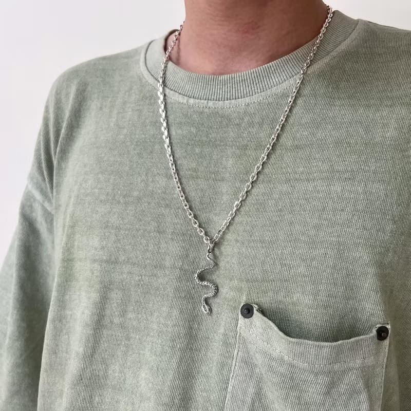 Serpent系列 蛇型項鍊墜 純銀項鍊