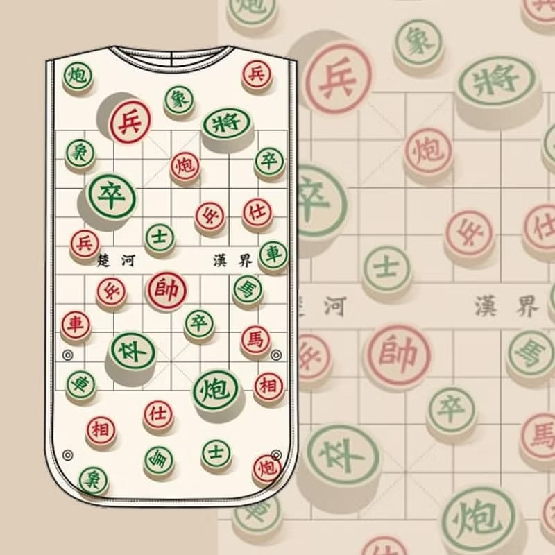 聖誕禮物防污防水圍裙圍兜麻雀象棋點心財神聖誕老人新