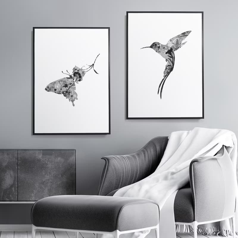 蜂鳥 • 展翅-臥房掛畫/商空/複製畫/玄關/角落空間/鳥/居家飾品