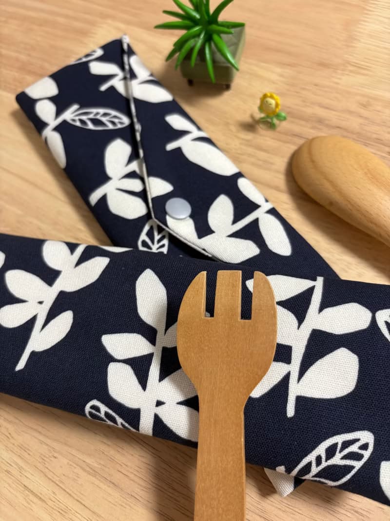 文青風環保純棉筷袋 竹林深處 喜悅 沉穩蔚藍 厚實手感 日本 潮物