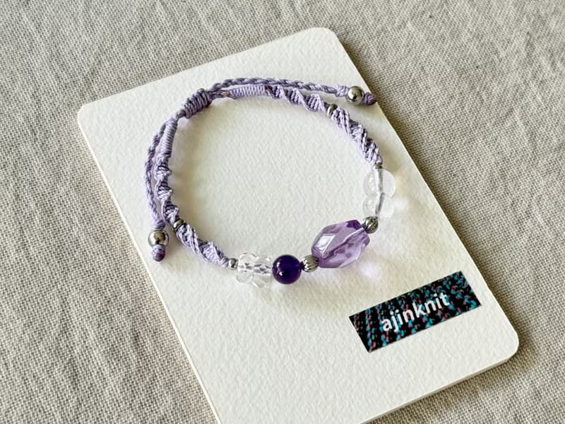 落鏡 / 紫水晶 編繩 手鍊