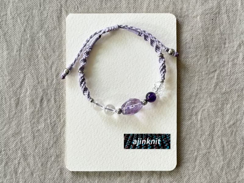 落鏡 / 紫水晶 編繩 手鍊
