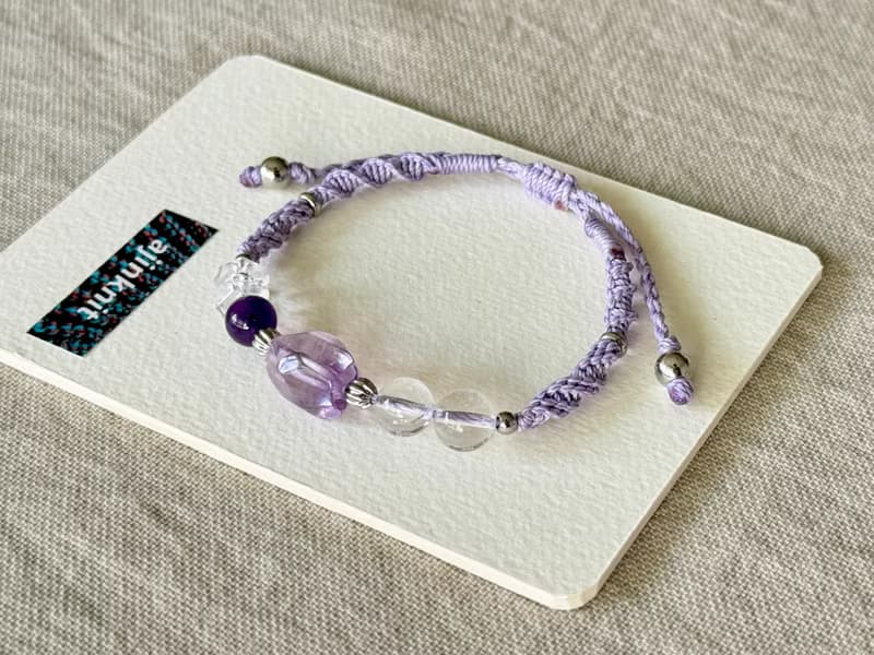 落鏡 / 紫水晶 編繩 手鍊