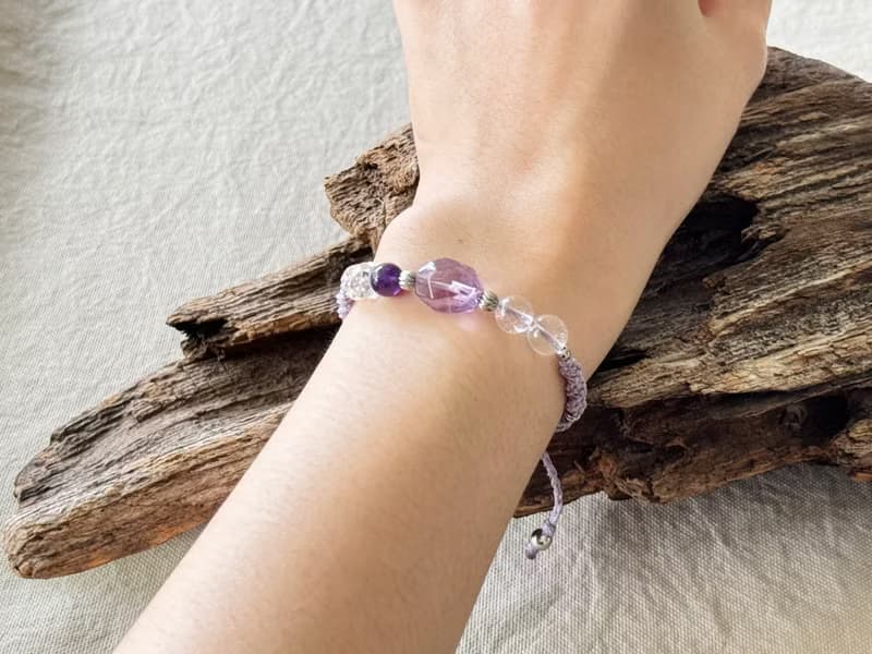 落鏡 / 紫水晶 編繩 手鍊