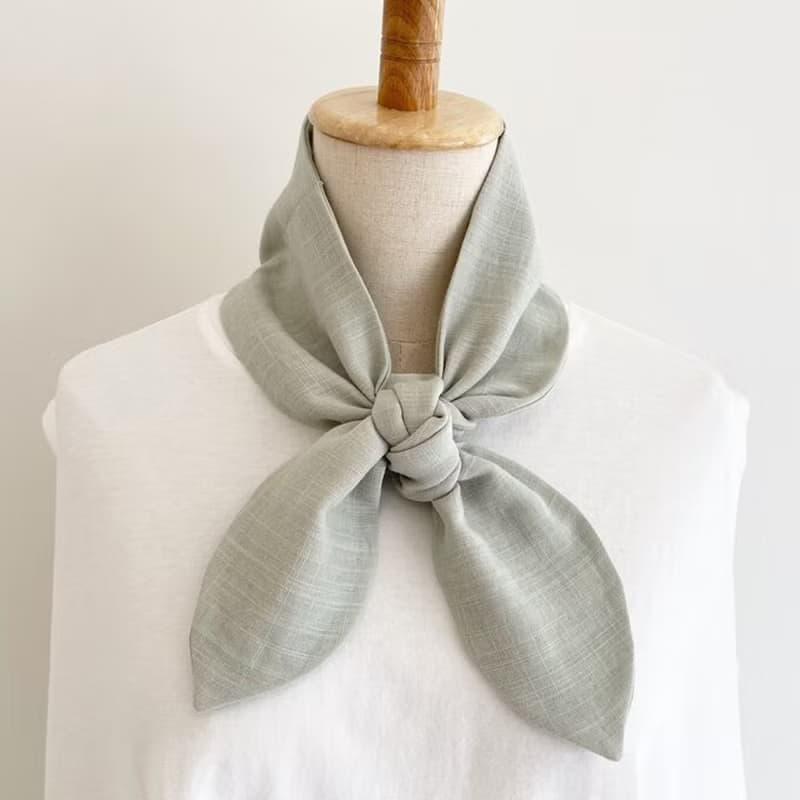 オールシーズン ターバン　スカーフ　アイマスク　万能アイテム　日本製上質コットン素材　ネッククーラー　クールスカーフ　ヘアバンド　自然素材　ミントグリーン