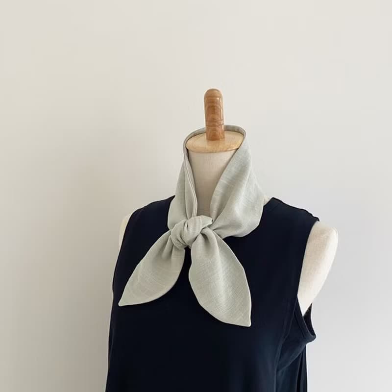 オールシーズン ターバン　スカーフ　アイマスク　万能アイテム　日本製上質コットン素材　ネッククーラー　クールスカーフ　ヘアバンド　自然素材　ミントグリーン