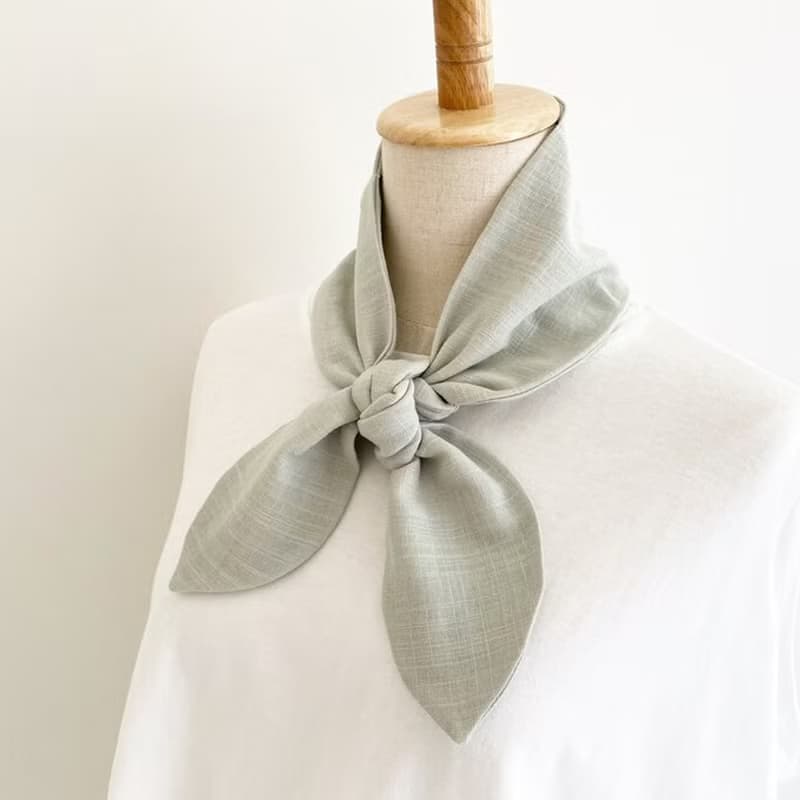 オールシーズン ターバン　スカーフ　アイマスク　万能アイテム　日本製上質コットン素材　ネッククーラー　クールスカーフ　ヘアバンド　自然素材　ミントグリーン