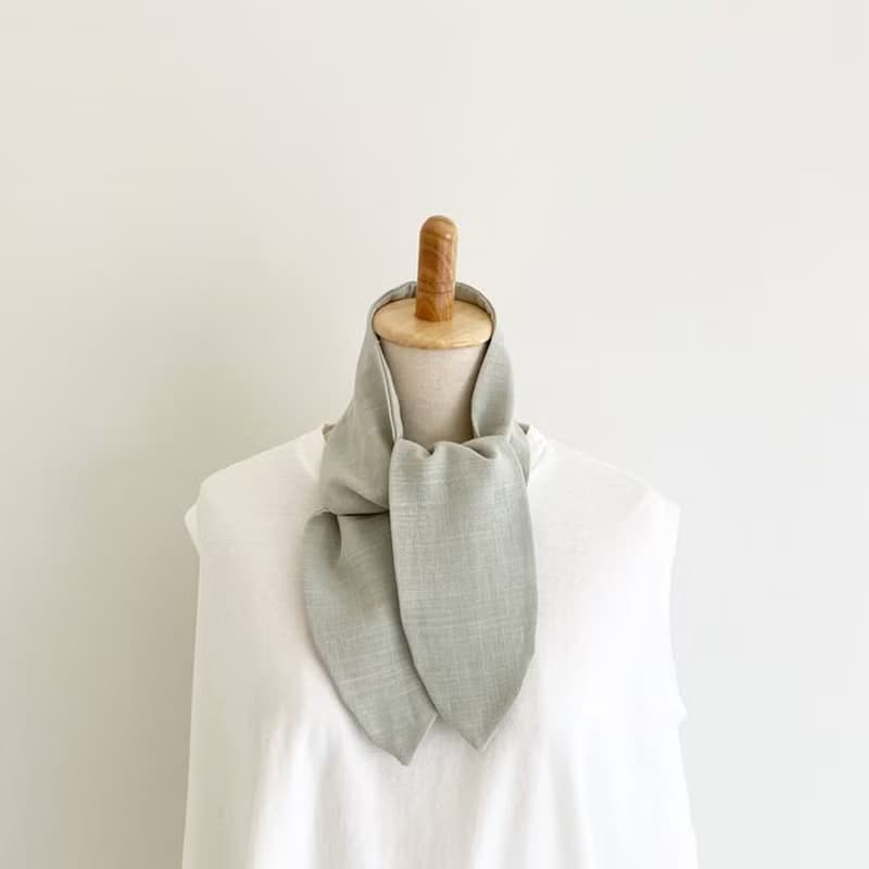 オールシーズン ターバン　スカーフ　アイマスク　万能アイテム　日本製上質コットン素材　ネッククーラー　クールスカーフ　ヘアバンド　自然素材　ミントグリーン