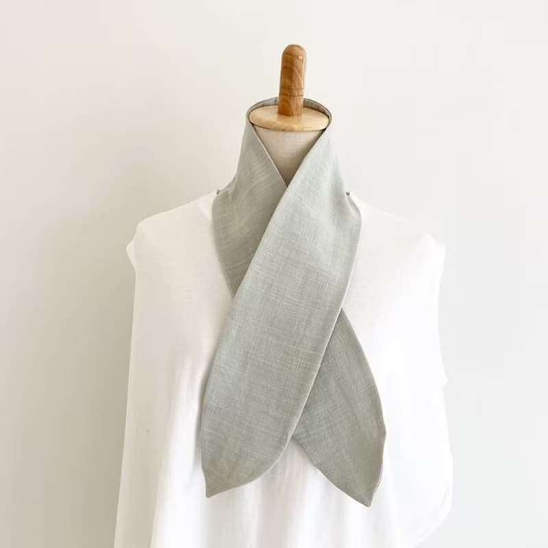 オールシーズン ターバン　スカーフ　アイマスク　万能アイテム　日本製上質コットン素材　ネッククーラー　クールスカーフ　ヘアバンド　自然素材　ミントグリーン