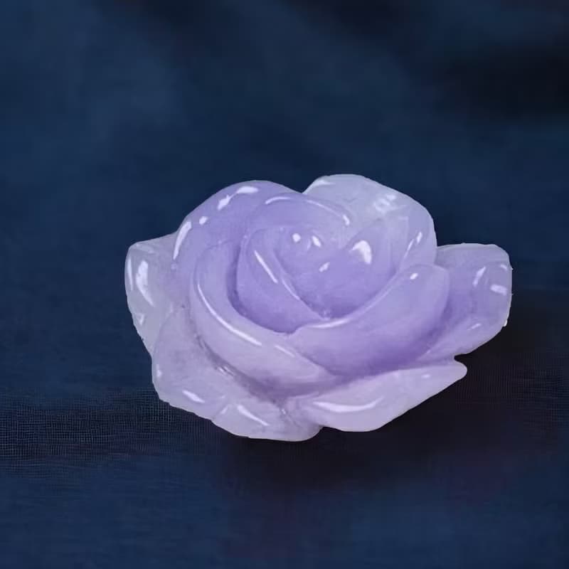 冰種紫羅蘭翡翠玫瑰花 | 天然緬甸玉翡翠A貨 | 送禮