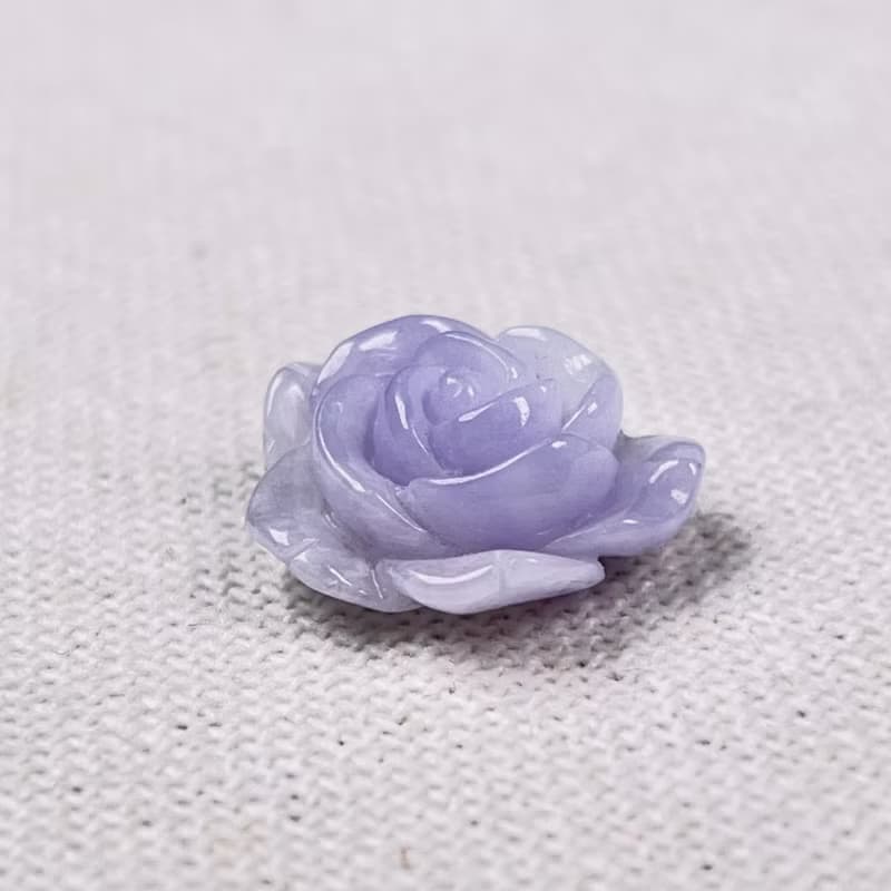 冰種紫羅蘭翡翠玫瑰花 | 天然緬甸玉翡翠A貨 | 送禮
