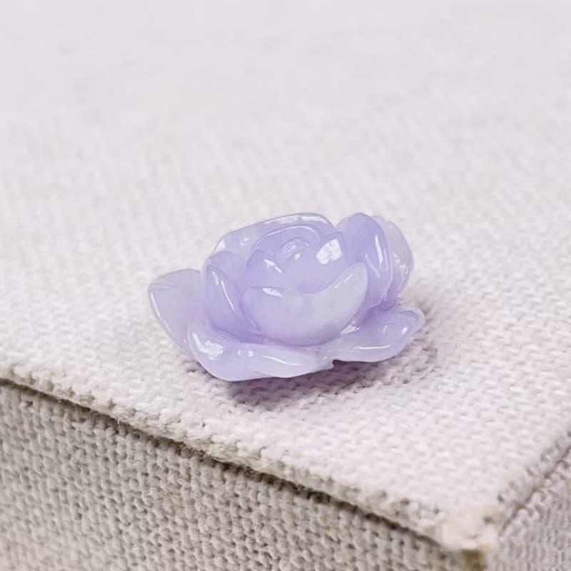 冰種紫羅蘭翡翠玫瑰花 | 天然緬甸玉翡翠A貨 | 送禮