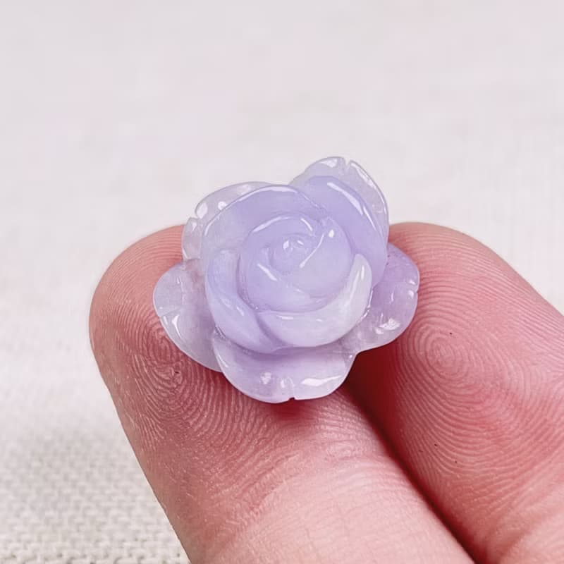 冰種紫羅蘭翡翠玫瑰花 | 天然緬甸玉翡翠A貨 | 送禮