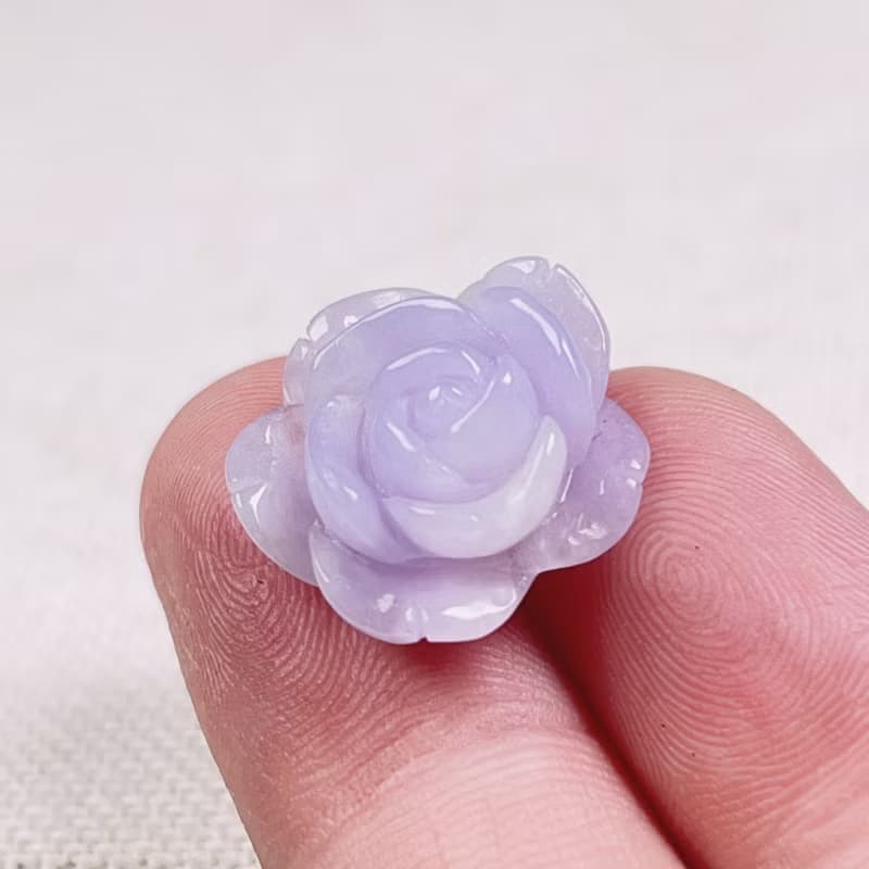 冰種紫羅蘭翡翠玫瑰花 | 天然緬甸玉翡翠A貨 | 送禮
