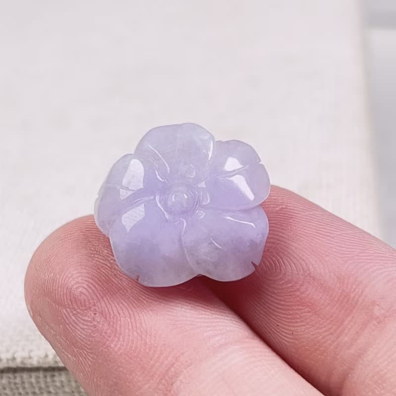 冰種紫羅蘭翡翠玫瑰花 | 天然緬甸玉翡翠A貨 | 送禮