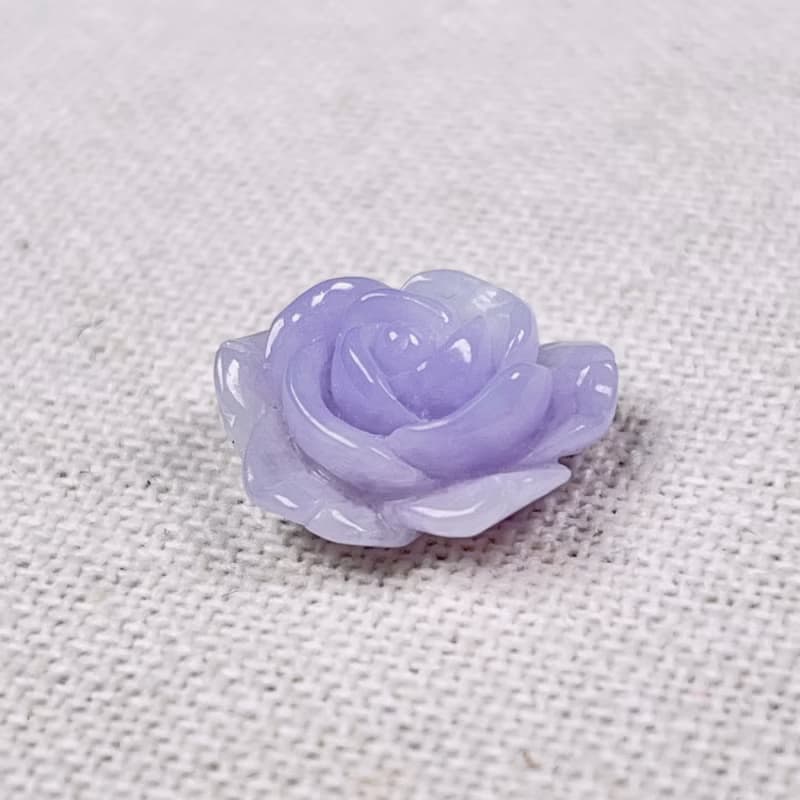 冰種紫羅蘭翡翠玫瑰花 | 天然緬甸玉翡翠A貨 | 送禮