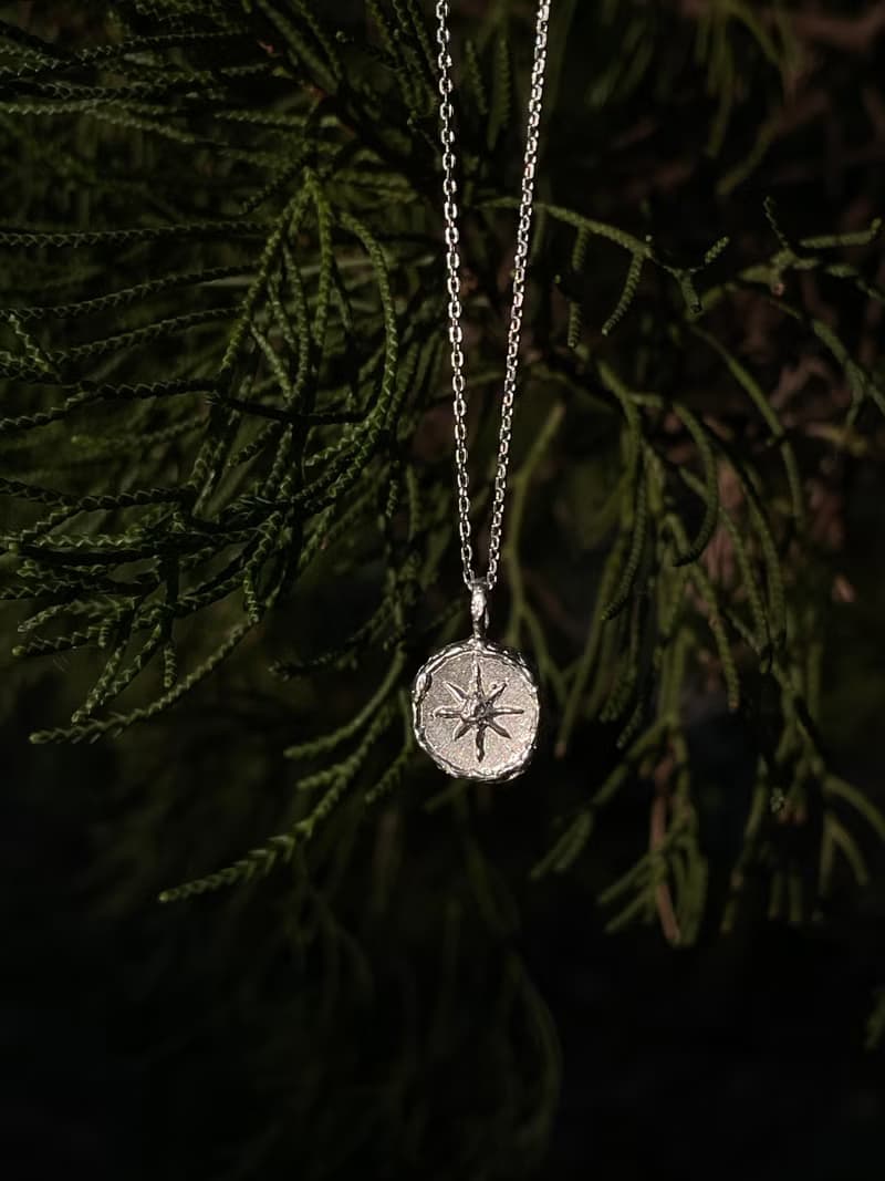星芒錢幣-銀色 原創金工項鍊 925純銀