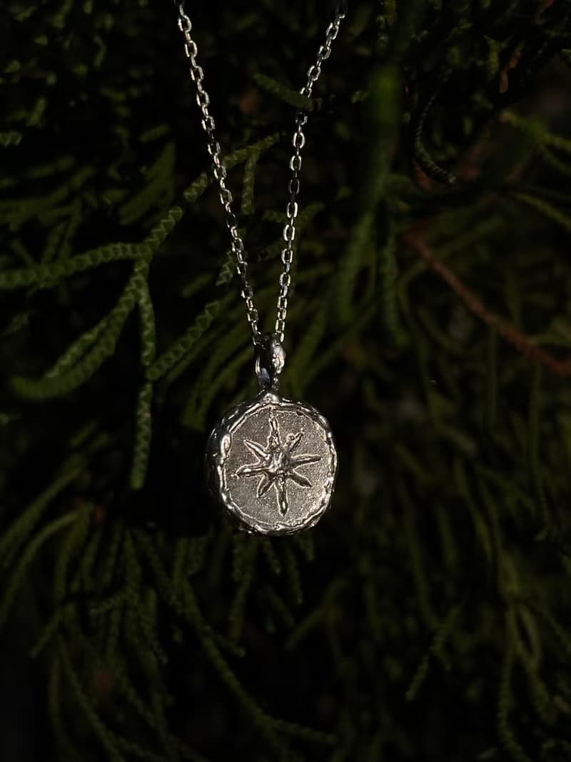 星芒錢幣-銀色 原創金工項鍊 925純銀