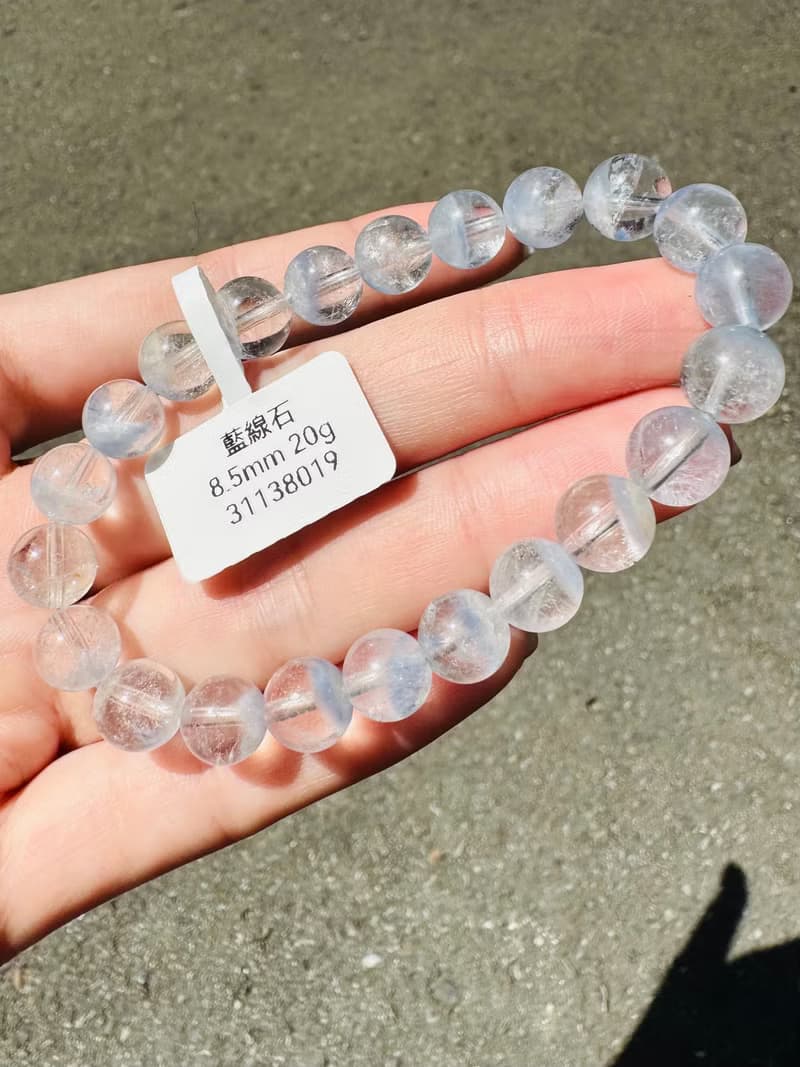 小精品天空baby藍藍線石8.5mm20g防甲狀腺亢進加強表達能力