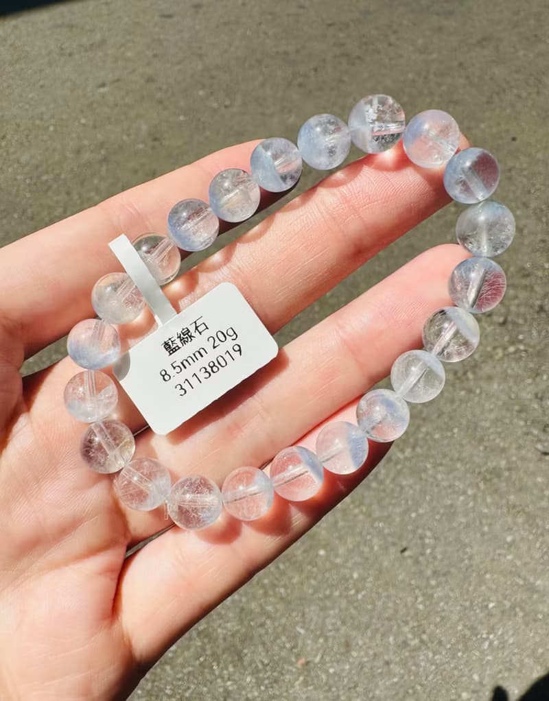 小精品天空baby藍藍線石8.5mm20g防甲狀腺亢進加強表達能力