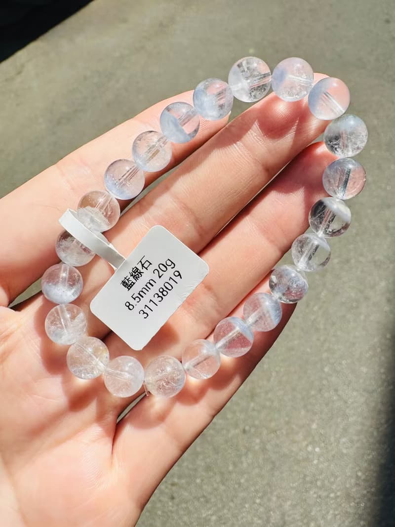 小精品天空baby藍藍線石8.5mm20g防甲狀腺亢進加強表達能力