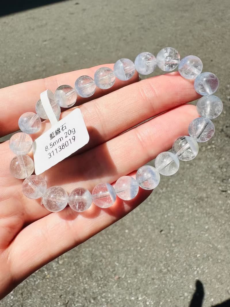 小精品天空baby藍藍線石8.5mm20g防甲狀腺亢進加強表達能力