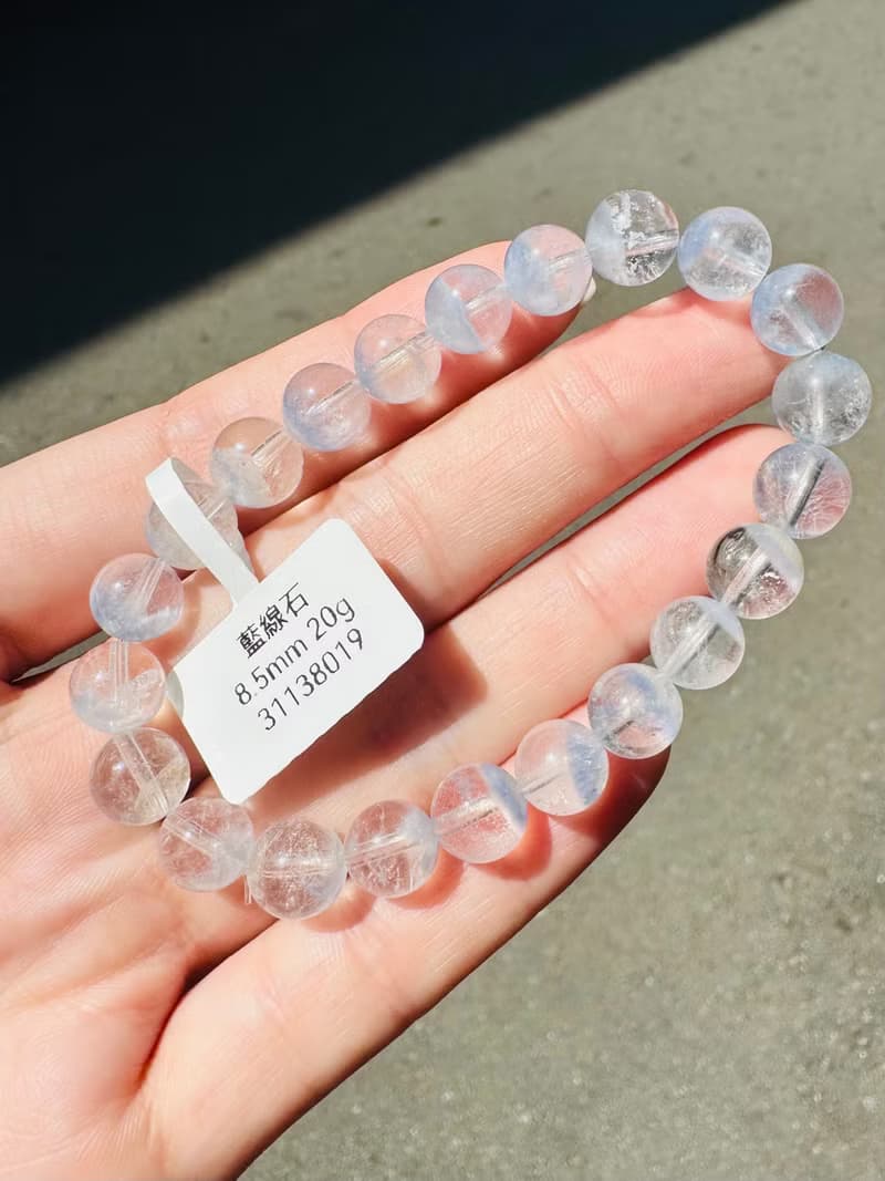 小精品天空baby藍藍線石8.5mm20g防甲狀腺亢進加強表達能力