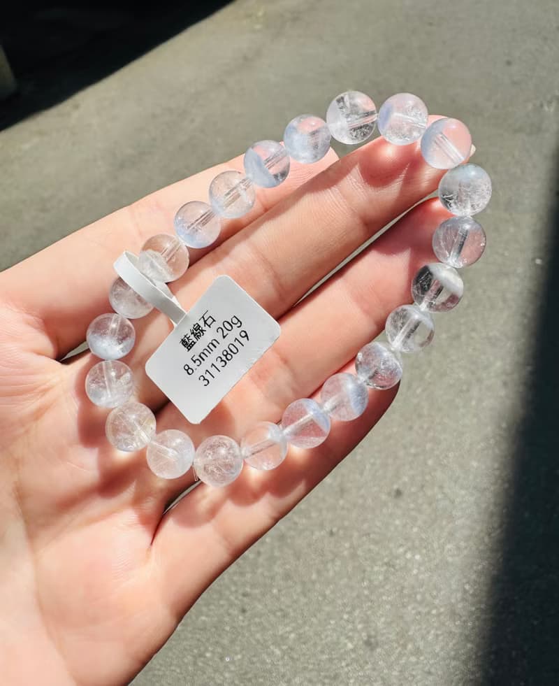 小精品天空baby藍藍線石8.5mm20g防甲狀腺亢進加強表達能力
