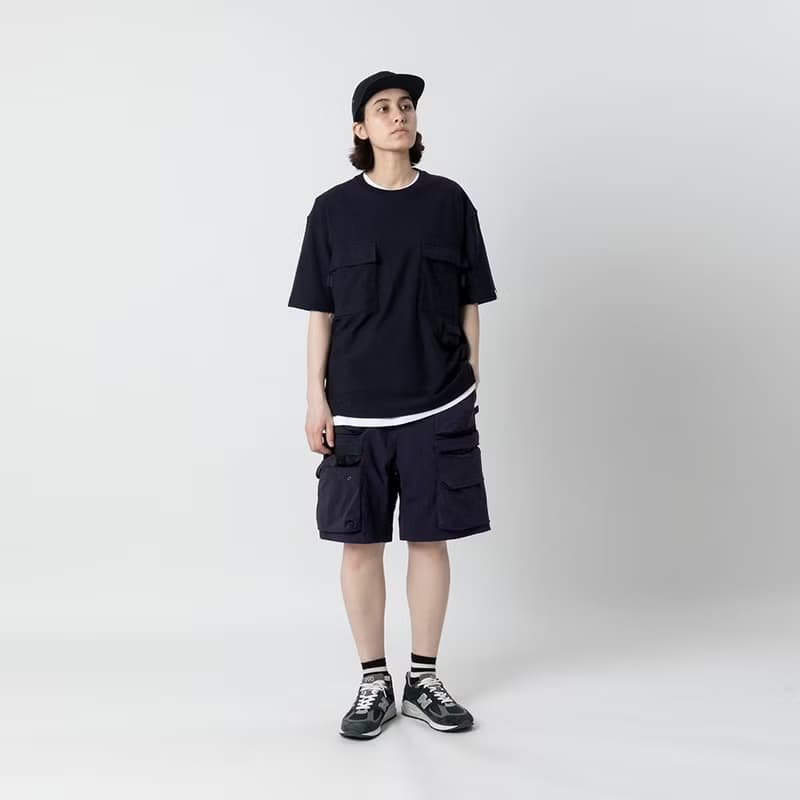 Smock Pocket Tee Navy 雙層工作口袋廓形寬松T恤藏青色
