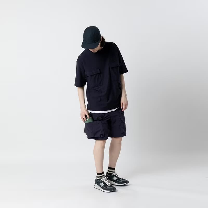 Smock Pocket Tee Navy 雙層工作口袋廓形寬松T恤藏青色