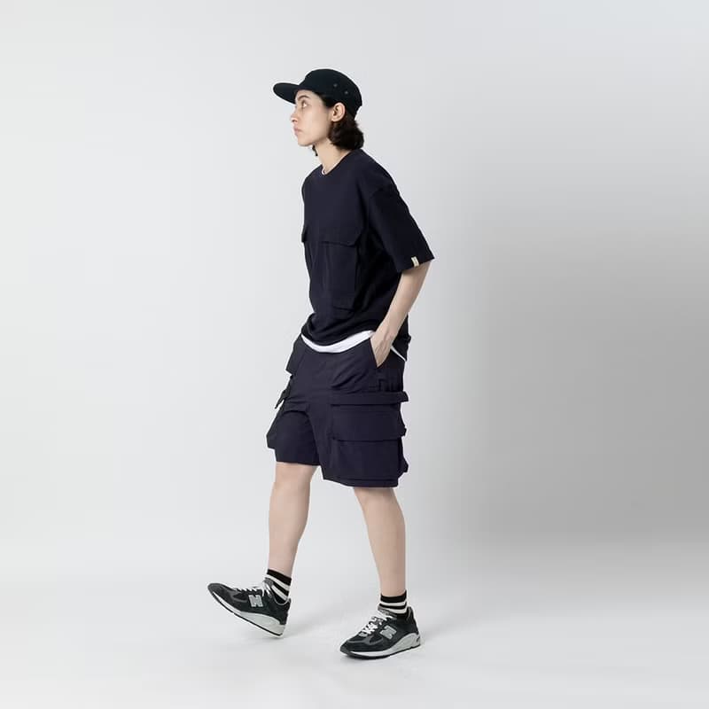 Smock Pocket Tee Navy 雙層工作口袋廓形寬松T恤藏青色