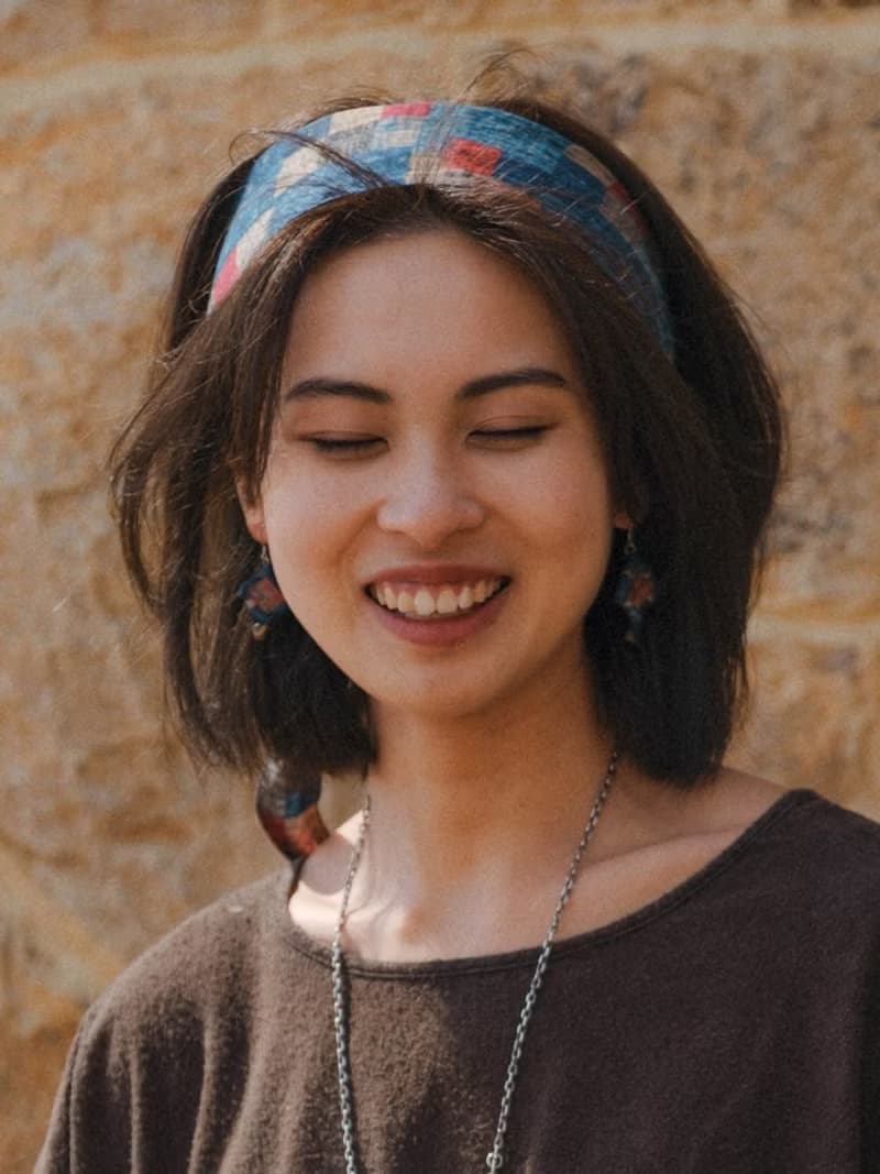 莫奈 亞麻拼布印花波西米亞風腰帶 發帶