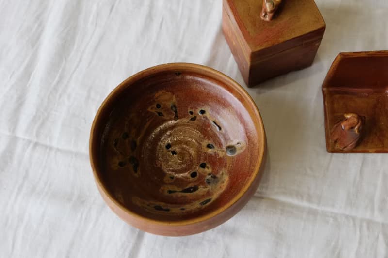 茶葉褐 飛碟碗