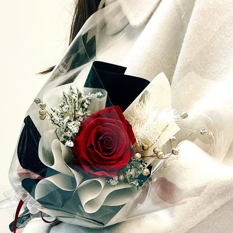 七夕情人節、永生花花束、玫瑰花束、情人節花束、花束