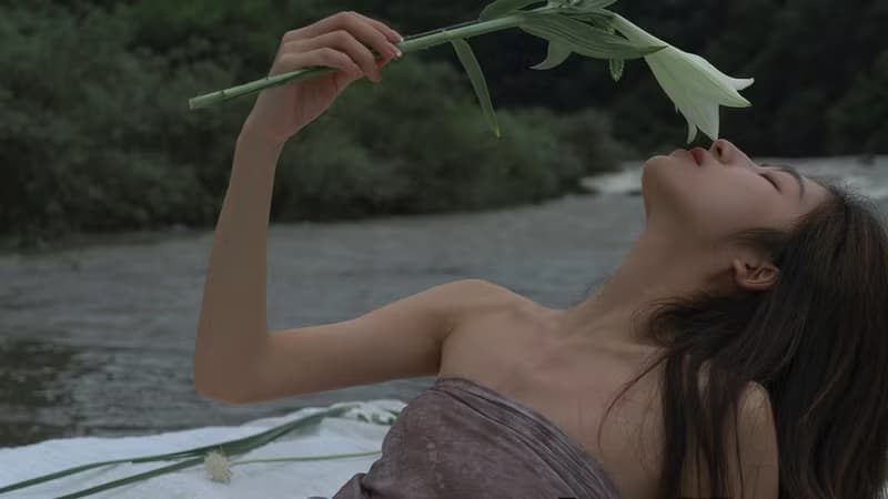 草木染扎染 絲麻亞麻天絲棉方巾抹胸