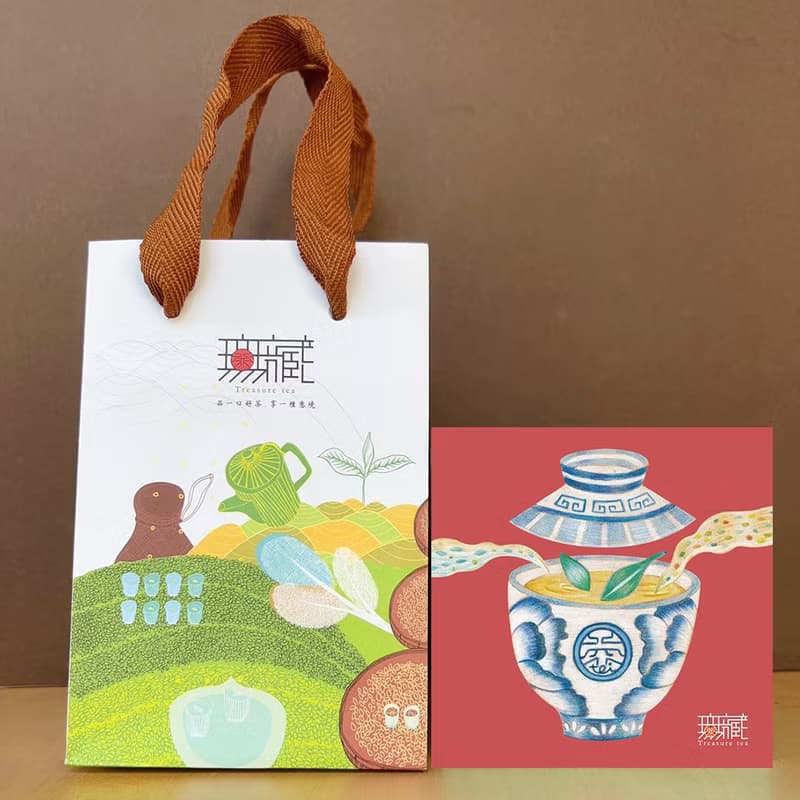 A3【無藏】公益禮盒 祝福茶食小方盒-緣聚福來【紅】