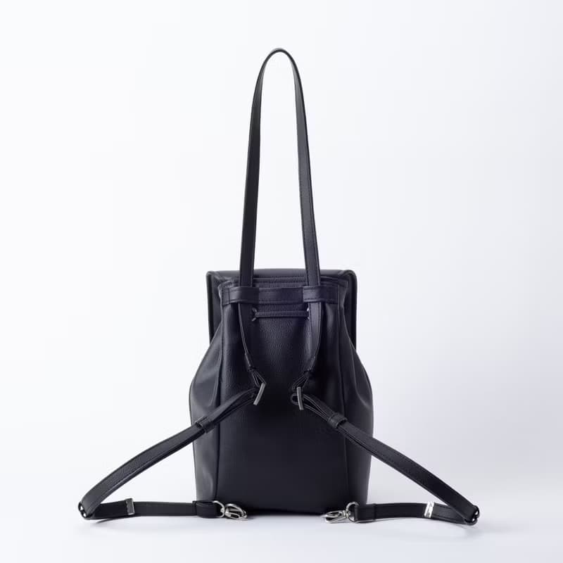極簡風格兩用後背包 / 水桶包 - 百搭黑